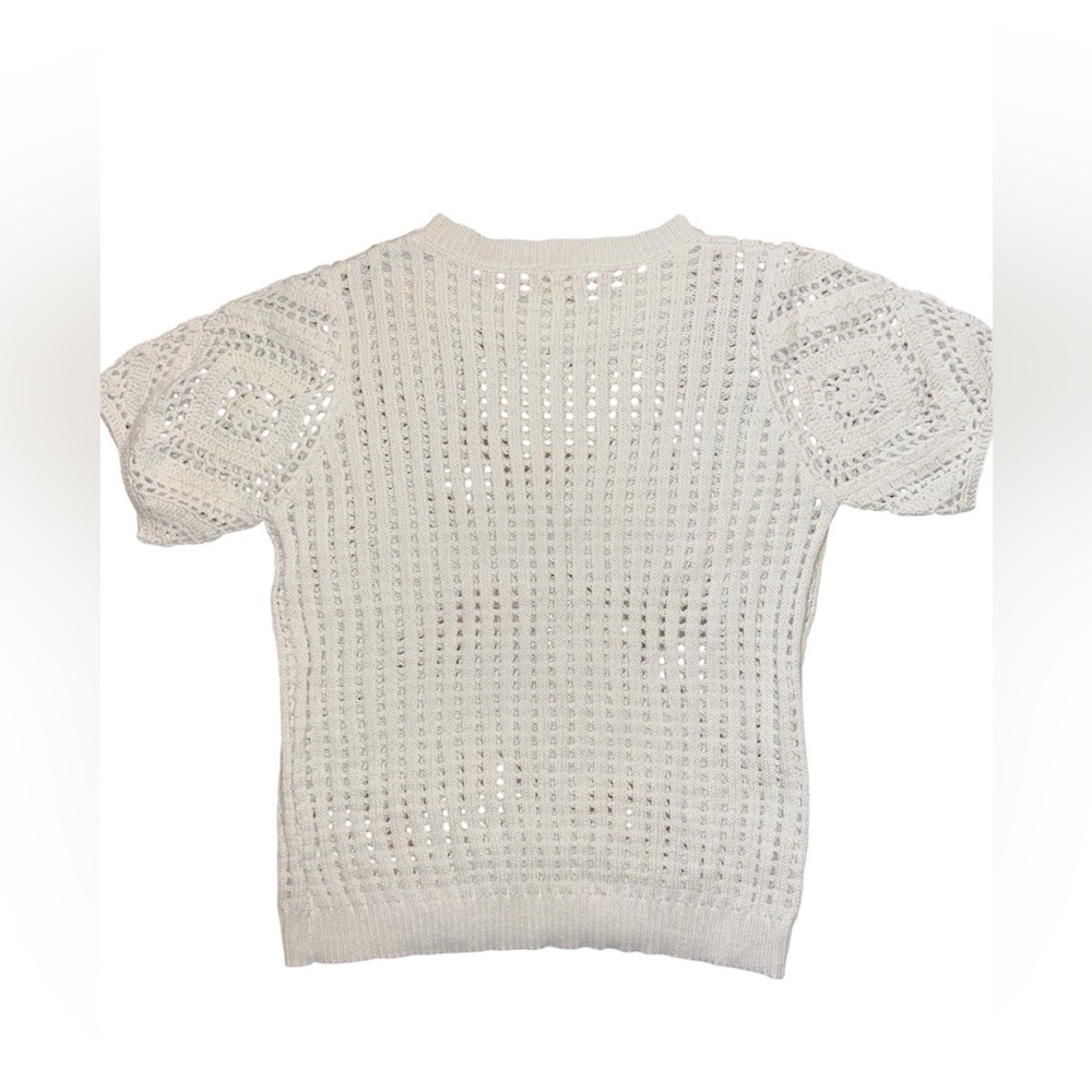 BiBi Ivory Crochet Knit Top - Picture 4 of 6